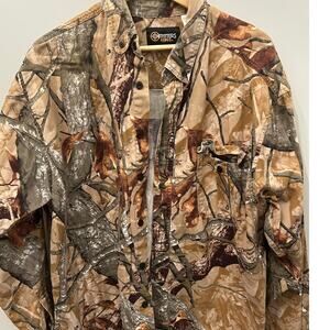 Outfitters Ridge Camo Hunting Shirt XL Cotton Long Sleeve Outdoor